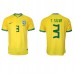 Maillot de foot Brésil Thiago Silva #3 Domicile vêtements Monde 2022 Manches Courtes